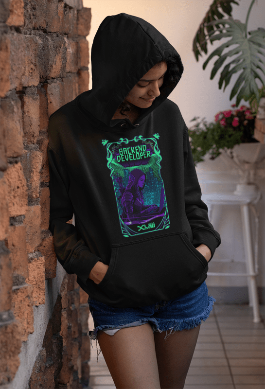 Backend Developer Fantasy Archer - Code from the Shadows Hoodie - Emergence Forge