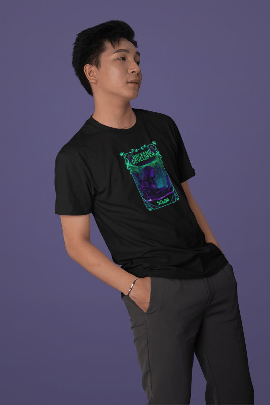 Backend Developer Fantasy Archer - Code from the Shadows T-Shirt - Emergence Forge