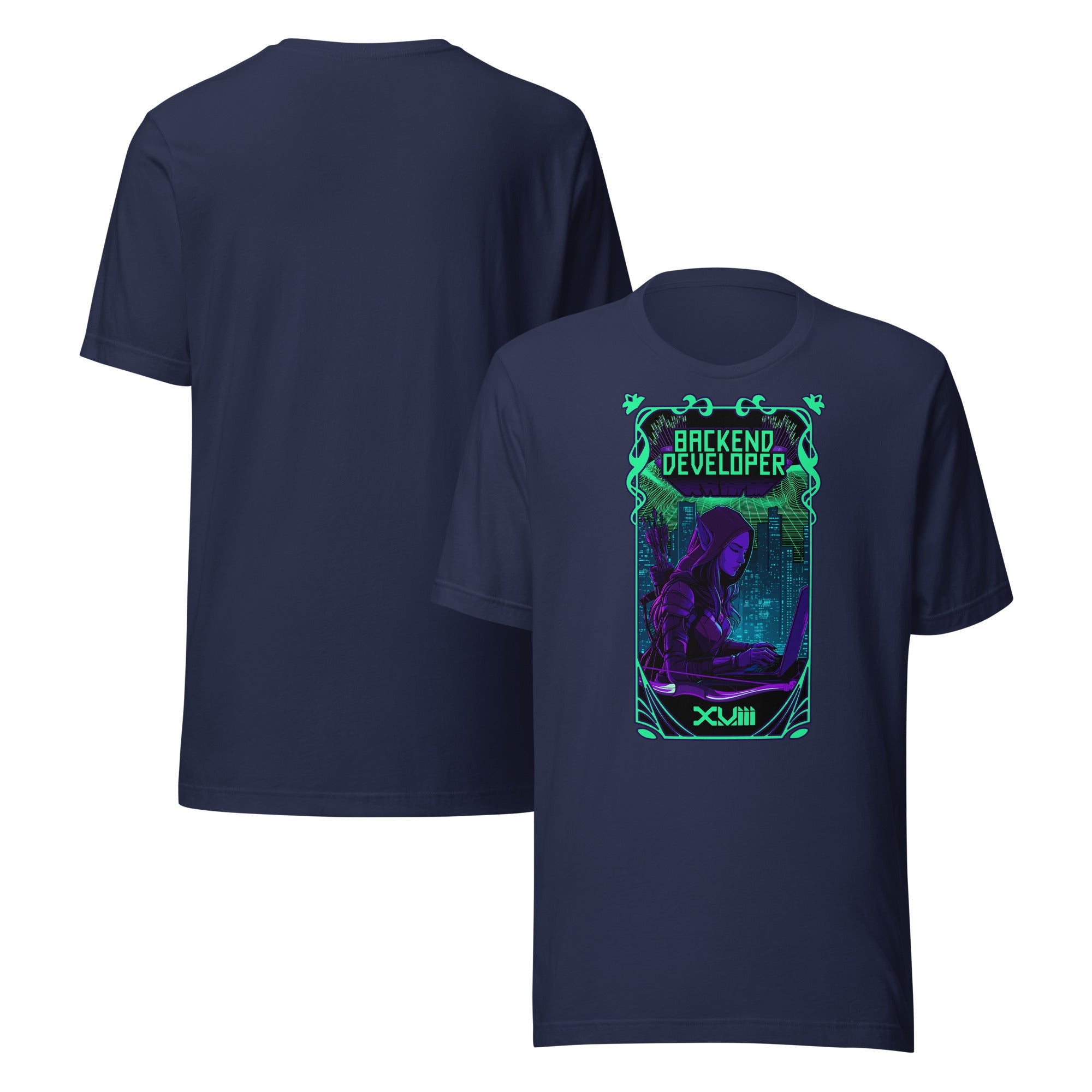 Backend Developer Fantasy Archer - Code from the Shadows T-Shirt - Emergence Forge