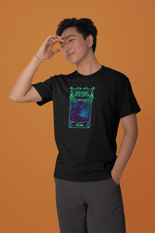 Backend Developer Fantasy Archer - Code from the Shadows T-Shirt - Emergence Forge