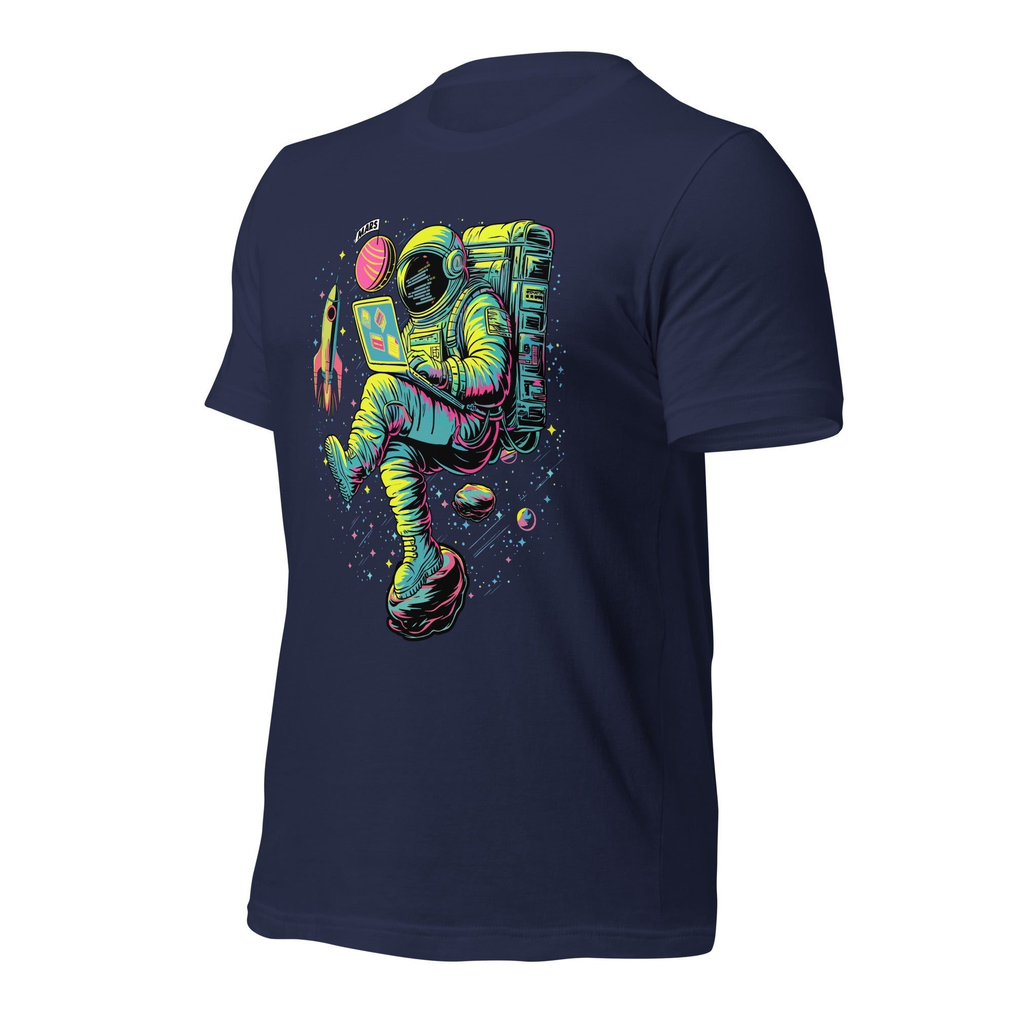 Cosmic Code Explorer: Astronaut Programmer Design T-Shirt - Emergence Forge