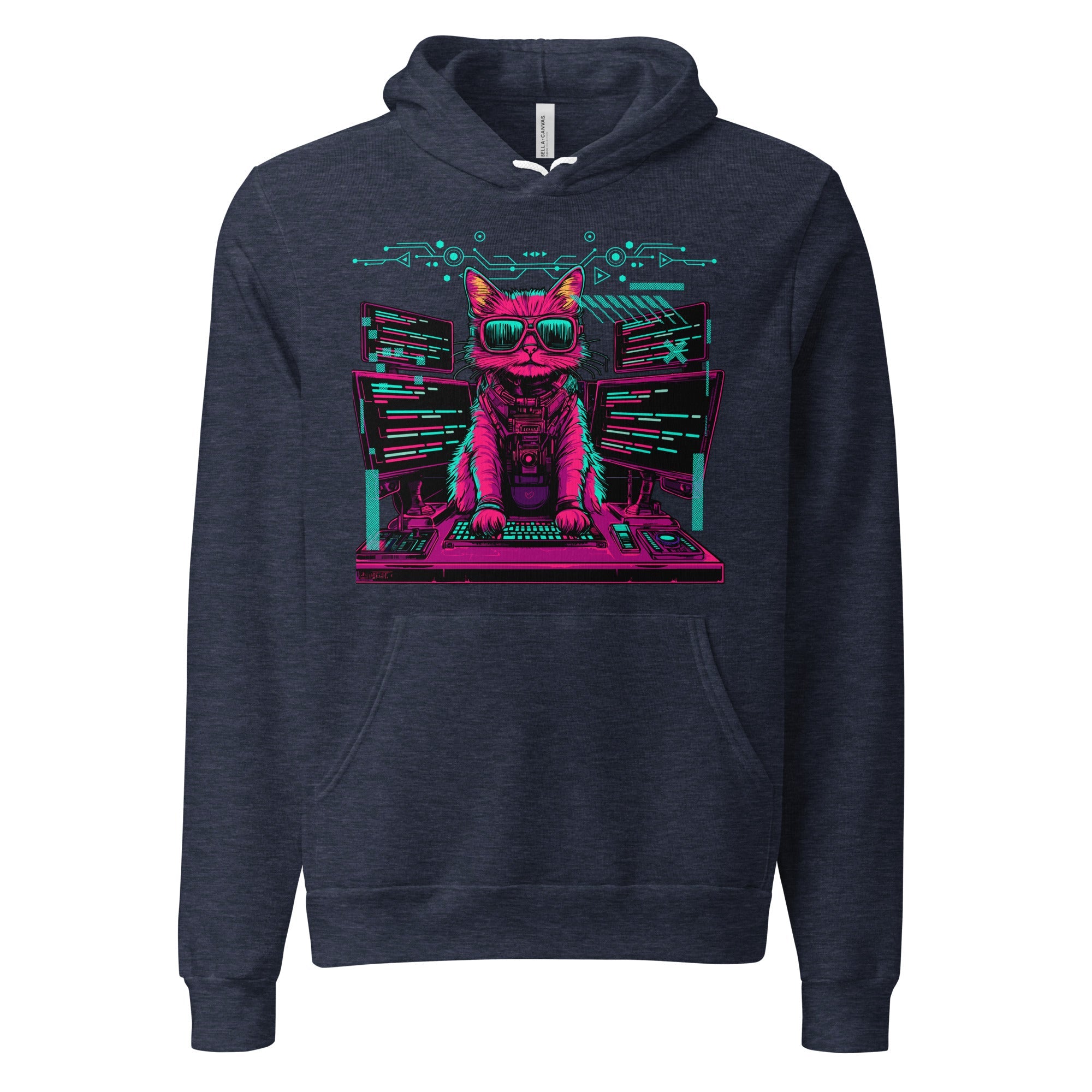 Cute Cat Coding Expert - Programming Feline Tech Design Hoodie - Emergence Forge