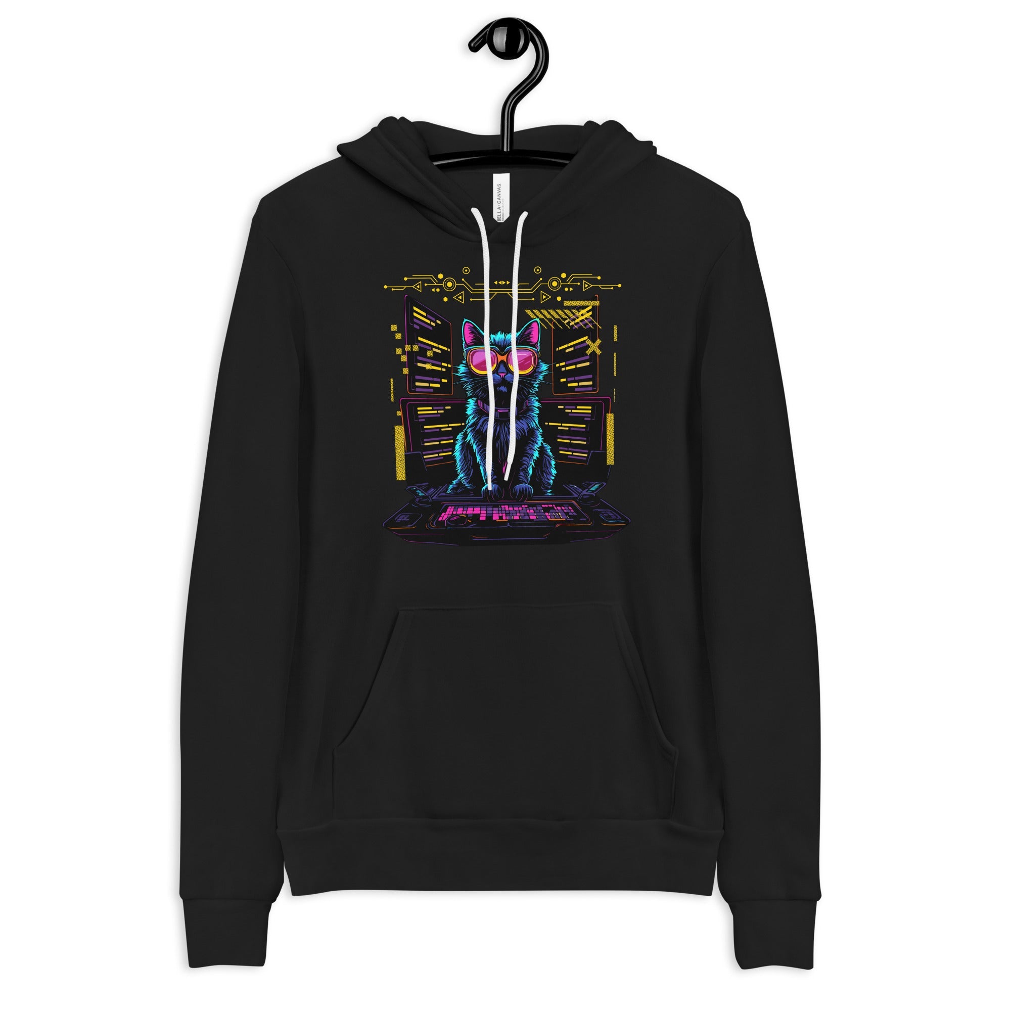 Cute Programmer Cat: Coding Purrfection Hoodie - Emergence Forge