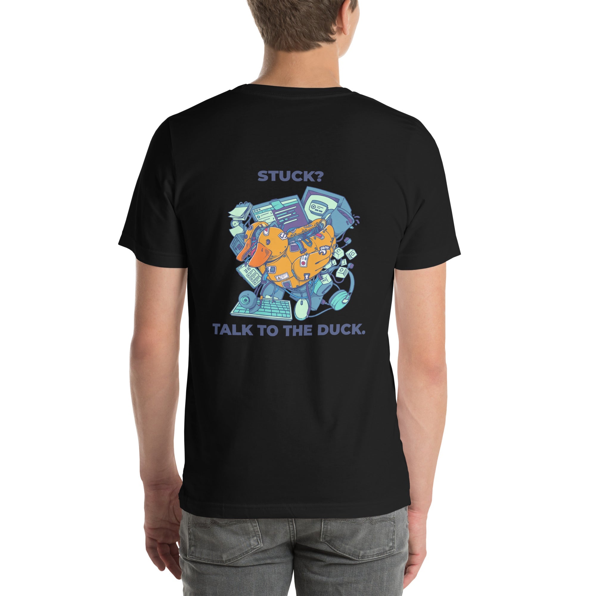 🦆 Debug with the Cyber Duck! T-Shirt - Emergence Forge