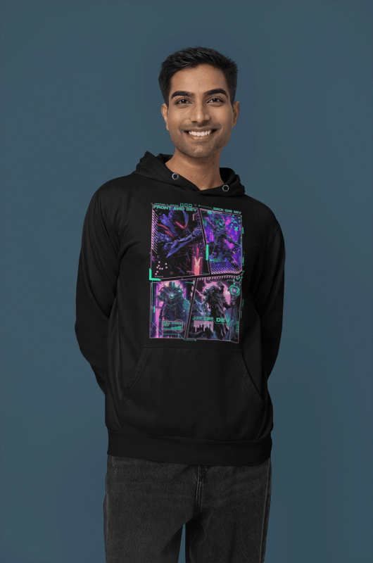 Fantasy Programmer Squad Collage Art Hoodie - Emergence Forge