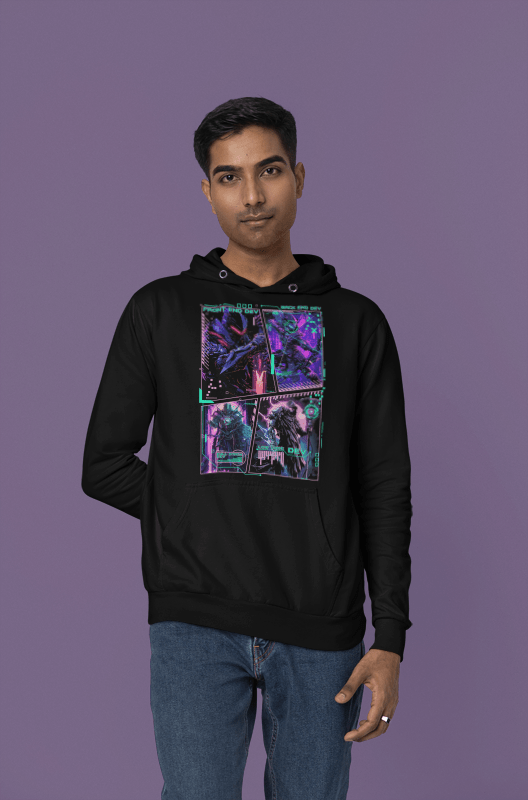 Fantasy Programmer Squad Collage Art Hoodie - Emergence Forge