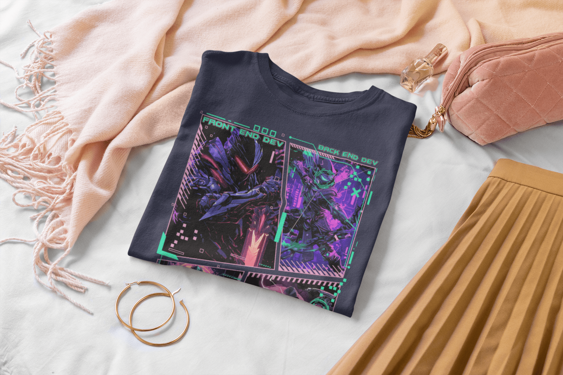 Fantasy Programmer Squad Collage Art T-Shirt - Emergence Forge