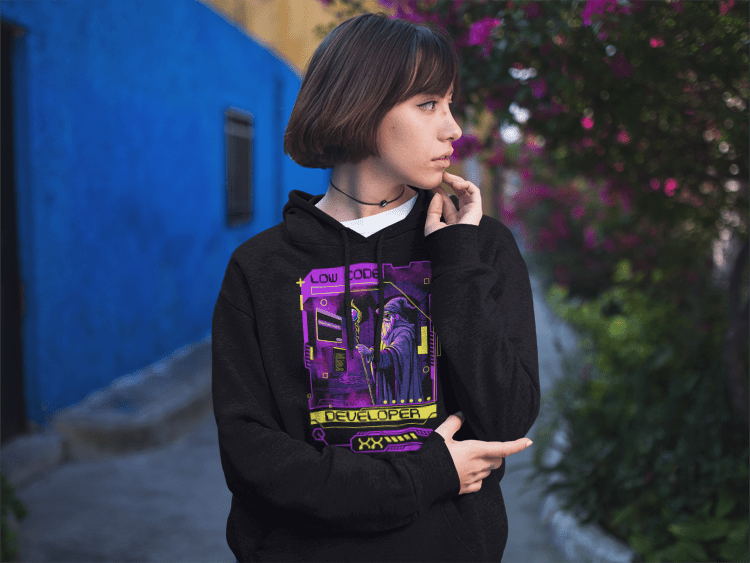 Low Code Wizard Developer Hoodie - Emergence Forge